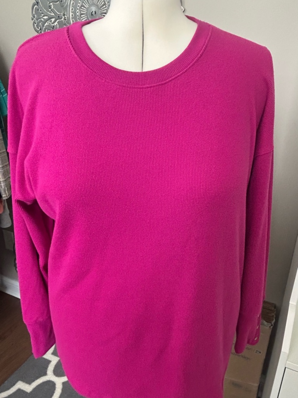 Sonoma Bright Fuchsia Crewneck Sweater